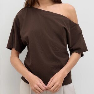 Brown Off-Shoulder Women's Top from Cider